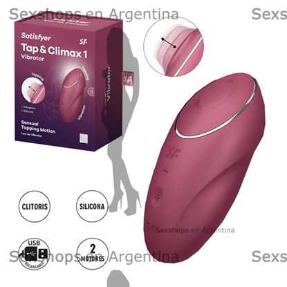 Tap & Climax 1 Vibrador con 2 motores y funciones de toques con carga USB